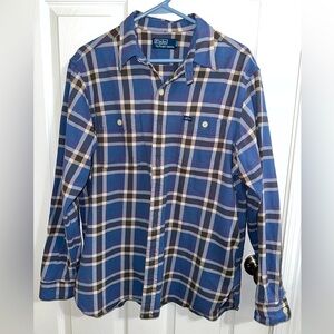 Polo by Ralph Lauren Men's Blue Plaid Shirt